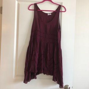 Viole lace trapeze slip maroon